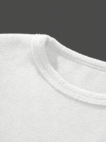 Young Girls Thermal Underwear Set, Thermal Lined Top And Pants, Winter - White - View 4