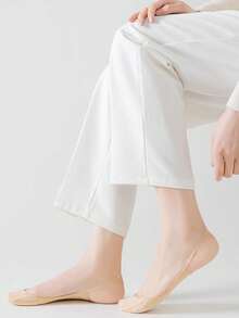 5双装女士透气短袜，夏季超短薄船袜，适合搭配高跟鞋，隐形袜 - 彩色 - 查看 5