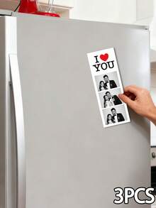 1/3/5pcs Customized Rectangular Fridge Magnets, Personalized With Photos, 5 Styles Available, Suitable For Couples Anniversary, Valentine's Day, Students Photo Display And Memo - Multicolor(Paper Fridge Magnets) - View 22