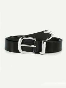 新款时尚细腰带，男女通用，PU材质 - 简约休闲优雅纯色腰带，完美搭配牛仔裤和连衣裙，是休闲外出、婚礼、约会、办公室、日常休闲和晚间正式着装的理想配饰。 - 黑色 - 查看 8