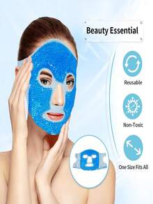 2pcs/1pc Face Ice Pack, Eye Mask, Cooling Gel Beads, Reusable Hot/Cold Compress, Soft And Flexible After Freezing, Effectively Relieves Dry Eyes, Dry Skin, Puffiness, Tension, Itchy Eyes, Headaches, Dark Circles, Reduces Facial Swelling, Soothes Sleep, Suitable For Mouth, Dental, Use