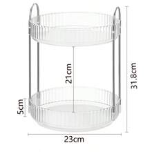 Organizador de maquillaje giratorio de 360 grados y tocador, unidad de almacenamiento de 1/2/3 niveles, caja de almacenamiento de gran capacidad para maquillaje, cuidado de la piel y perfumes, adecuada para tocador, baño y Lazy Susan, decoración de sala de maquillaje - Multicolor - Ver 12