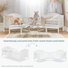swfDream On Me - Cama Infantil Convertible 3 En 1 Portland Blancaafg - Blanco - Ver 7
