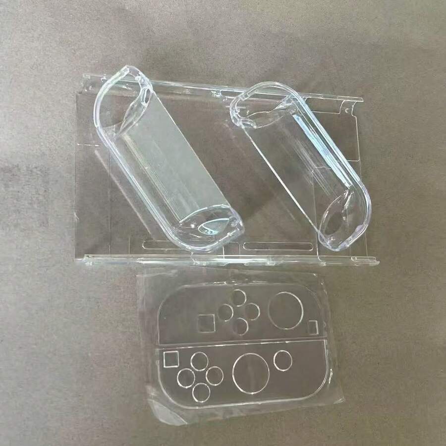 1个透明PC水晶保护壳，适用于Switch，完美设计，有效保护，节日/生日礼物 - 彩色 - 查看 1