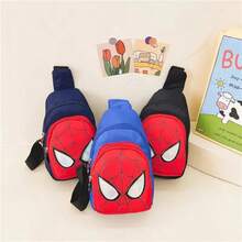 Cartoon Spider Shoulder Bag, Crossbody Bag, Large Capacity Chest Bag, Unisex, Anime, Birthday Gift For Boys - Multicolor - View 1
