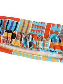 2pcs Geometric Pattern Bohemian Polyester Hair Ties, All Season