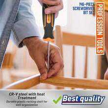 146pcs Magnetic Screwdrivers Set, With Plastic Racking, Slotted, , Pozidriv, Torx And Other Head Shapes, Hexagonal Wrench, Widely Used Precision Screwdriver Set. Nice Gifts - 146pcs - View 11