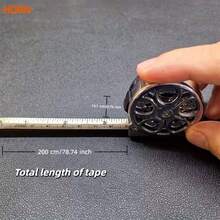 1pc Mini Keychain Tape Measure, 78.74 Inch Steel Retractable Ruler, Compact Steel Tape Measure With Metric And Imperial Dual Scale, Multifunctional Steel Ruler Gift