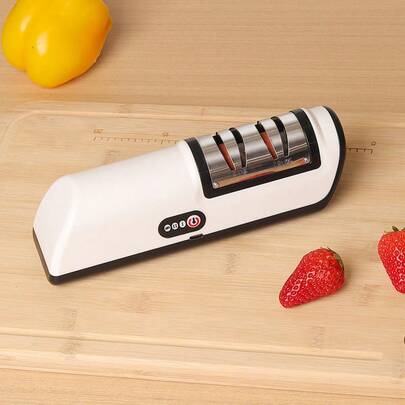 Professional USB Rechargeable Portable Electric Knife Sharpener, Adjustable Angle Sharpener 20 Degree Straight Edge, For Kitchen Knife Tools Grinding And Polishing, Simple To Use, Suitable For Chef Knife, Slicing Knife, Santoku Knife, Peeling Knife, Small Knife, Ceramic Knife