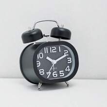 Cartoon Bell Small Alarm Clock, Student Bedside Electronic Digital Clock, 3D Lettering Silent Quartz Pointer Clock - Multicolor - View 11