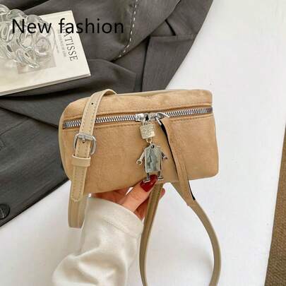 Fashionable Contrast Color Shoulder Handbag, Versatile For Commuting