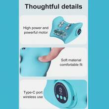 1pc Rechargeable 1500mAh Electric Cervical Massager Neck Shoulder Stretcher Relaxer Chiropractic Traction Device Massage Pillow ﻿