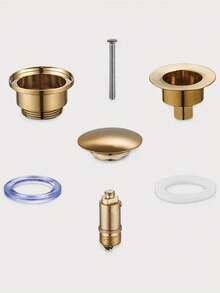 1 szt. mosiężny korek odpływu głównego – do wanny i zlewu, szybki odpływ, odporny na rdzę i korozję, niezbędny w zastosowaniach komercyjnych i domowych - Zobacz 4