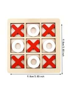 2025 New Arrival, 1pc Wooden XO Tic Tac Toe Game Set, Suitable For Gatherings, Parties - Birthday Gift, Gift, Easter Gift, Perfect Gift, Graduation Gift - Black and White - View 8