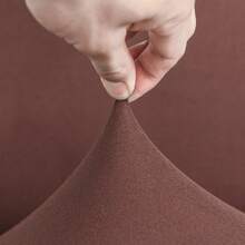 1件纯色牛奶丝高弹防尘简约沙发/床罩，适用于客厅和卧室，四季皆宜