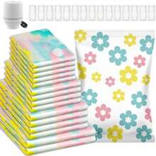 YEUSS WEWI GALASALA Bolsas de Almacenamiento de Vaco, 12PCS Bolsas al Vacio Ropa Viaje, Bolsas de Compresin para Viaje para Guardar Ropa, Almohadas, Edredones, con 1 Bomba Electrica - 12 - Ver 2