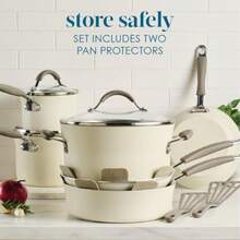 CYPNRachael Ray Cucina - Juego de utensilios de cocina de cerámica - 13 piezas - Juego de ollas y sartenes de cerámica con sartenes antiadherentes sartén cacerolas olla tapas protectores de sartenesFashion - 222355359 - Ver 7