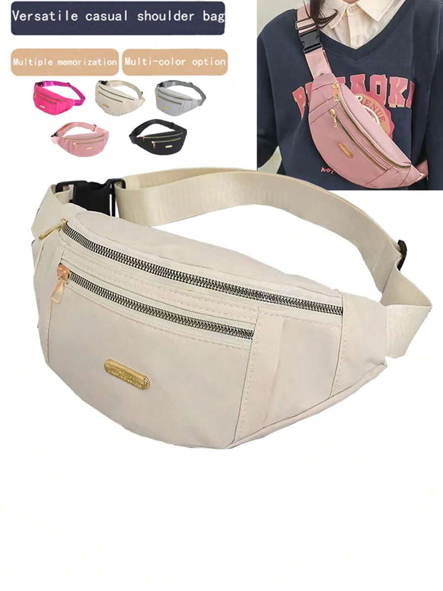 Túi đeo hông, túi đeo chéo chống thấm nước kiểu dáng thường ngày dành cho nữ, túi đa năng kết hợp đeo hông và đeo chéo. - trắng - Xem 1