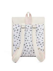 LECEY 轻便商务休闲背包，小巧便携，翻盖饰有花卉搭扣，适合青少年、女性、大学生、年轻职场人士和上班族，是办公室、大学、工作、商务、通勤、户外活动、旅行、徒步等场合的理想之选。 - 藍白色 - 查看 7