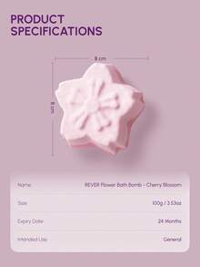 REVER Rotating Bath Bomb 35g/100g CHERRY BLOSSOM SMOOTH HYDRATING AROMATHERAPY, For Christmas, For Christmas Gift,Body Cleansing, Enjoy Soothing Bathing, Long-Lasting Aromatic Soft Bath Bombs, Mild & NonHealthy Glowing Complexion-Irritating,Brightening Skin. - Cherry Blossom 100g - View 7