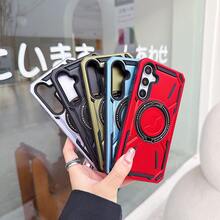 360° Rotatable Military-Grade Shockproof Phone Case With Stand, High-Quality Craftsmanship, Compatible With IPhone 16 Pro Max, 11/12/13/14/15 Pro Max, A24, S21/S22/S23/S24+, S20 FE - Black - View 5