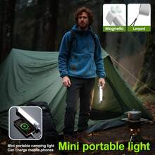 1pc Aluminum Alloy Flashlight, Dim Light >8h+, Bright Light >4h, 2000mAh (Lanyard + Magnetic Patch + Charging Cable)