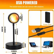 Sunset Lamp Projector Led Lights For Bedroom Night Light RGB Lights Sun Sunlight Sunrise Lamp 10w 360° Rotation Mood Lighting Home/Room Decor Christmas Gifts For Women,Tabletop Multicolor - Multi-color light - View 9