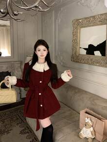 Women Overcoats - Đỏ - Xem 6
