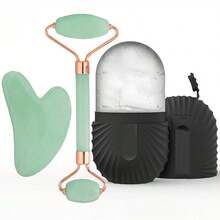 Hongbu ZHOU 1/2/3pcs Ice Roller Set - Facial Skincare Ice Roller, Face Massage Roller Tool, Silicone Ice Roller, Face Gua Sha Roller Set, With Roller Massager, Face & Eye Massage Tool, Face Contour Care Massage Tool, Suitable For Eyes, Neck And Face, Ice Roller Mold, Ice Cube Skincare Tool, Summer Ice Massage Products, Office Supplies, Study Supplies, Travel Essentials - 薄荷綠 - 查看 22