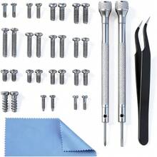 Eyeglass Repair Kit With Precision Screwdriver Tweezers Cleaning Cloth And Assorted Screws For Eyewear Compact Portable Mini Repair Set - 1 - View 2