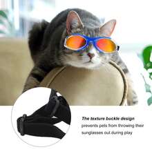 New 2026 Sunglasses For Dogs: UV Protection Glasses For Small Dogs With Adjustable Strap, Stylish Blue And Red Glasses.