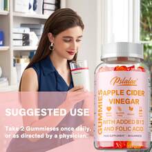 PSLALAE Sapple Cider Vinegar Gummies - Appetite Suppressant, Boosts Energy, Promotes Healthy Digestion & Bowel Function, Enhance Immunity - 60pcs - 60 Gummies - View 7