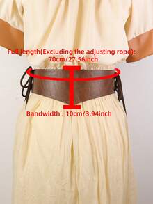 1件中世纪维京复古宽腰带，文艺复兴时期角色扮演服装道具，男女通用 - A - 查看 10