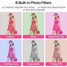 Mini Retro Camera With 1080P Video, 12MP Photos, Keychain Digital Camera, Ultra-Compact Tiny Camera With 32GB SD Card, OTG Adapter, Vintage Little Cameras For Travel, Daily Vlogging, Brown - DC23-Trắng - Xem 6