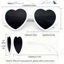 Heart-Shaped  For Women And Men, Oversized Fashionable Heart-Shaped , Vintage Cute Fashionable ,  Without Prescription - 橘色 - 查看 3