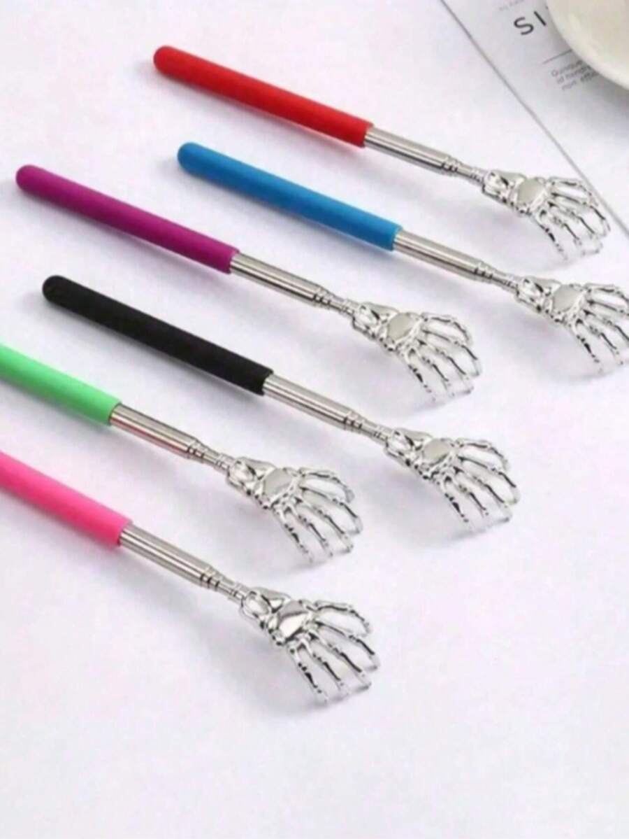 Telescopic Back Massager With A Stainless Steel Portable Extendable Rubber Handle, Thanksgiving, Birthday, And Christmas Gift