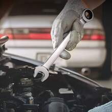 Gift For Husband/Father, 5-In-1 Ratchet Wrench Set, 180° Swivel Head, Multi-Function, Industrial Grade, Metric, Auto Repair, Maintenance Manual Tool - Multicolor - View 6