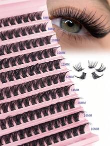 120 Clusters Of Single False Eyelashes DIY Eyelash Grafting Segmented False Eyelashes Household Cosmetics Eyelash Clusters, Eyelash Clusters, Single False Eyelashes, Eyelashes, False Eyelashes