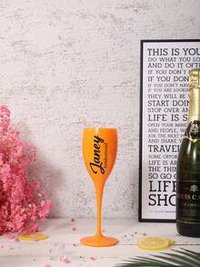 1pc Personalized Shatterproof Wedding Champagne Glass, 6oz/180ml, Customizable Name & Bow Design, Reusable, Suitable For Wedding Party Cups, Also For Whiskey, Wine, Cocktail, Beer, Champagne, Water, Oatmeal, Tea, Juice, Breakfast, Coffee And Other Beverages - 180 Ml - View 26