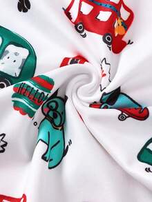 BrownBark 2pcs Young Boys Spring Casual Car & Animal Graphic Round Neck Top + Pants Set, Soft & Comfortable Everyday Outfit, Suitable As Daily Gift - Multicolor - View 8