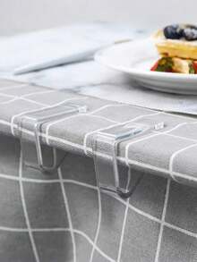 8/16/24PCS Clear Tablecloth Clips, DurablePlastic Table Cover Holders, WindproofIransparent Clamps For Securing TableclothsIndoor Outdoor Party, Wedding, ChristmasEvent, Picnic, Camping - Transparent - View 3