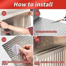 Aiglille Reflectix - Aislamiento térmico, 60.96 cm de ancho x 499.87 cm de largo, doble burbuja con aislamiento térmico para ventanas de RV, aislamiento de ventana para calor de verano