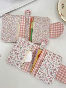 1个格子花纹卡片袋，零钱袋，耳机收纳袋，包包挂饰，包包装饰，银币袋，钥匙袋，迷你红包，时尚便携，多功能，生日礼物，情人节礼物 - 彩色 - 查看 8