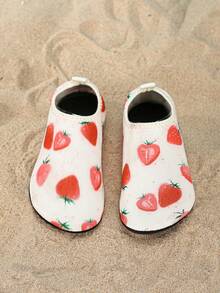 1 Pair Kids Outdoor Sports Casual Fashion Non-Slip Breathable Cartoon Pattern Boys Girls Beach Shoes Water Shoes Training Shoes Yoga Shoes - White - View 3