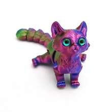 3D Printed Cat Statue Decor, Stylish And Realistic Figurine With Adjustable Joints, Posable In Various Poses, Suitable For Home, Party Decoration, Holiday & Birthday Gifts, Room Decor, Tabletop Display, Adds Ambiance (Random Eye Color)