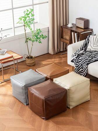 1 st lyxig ottomansk bänk i vintage-stil i läder, förvaringsset för kläder och leksaker, tillverkad av PU-läder, vattentät, dammtät, återanvändbar, lämplig för studenthem, sovrum, vardagsrum, kan användas som dekoration eller Halloween-/julklapp (exklusive fyllnadsmedel)