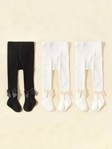 3 đôi quần legging bó sát cho bé gái, chất liệu co giãn, thích hợp cho mùa xuân và mùa thu. - Nhiều màu - Xem 8