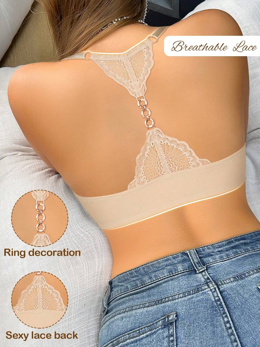 Hersunei Áo ngực có gọng cài trước Peach Girl dành cho nữ, thiết kế hở lưng - Thoáng khí, định hình và nâng đỡ, gợi cảm và thoải mái, quà tặng ngày lễ.