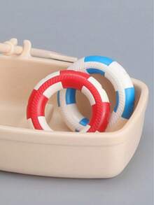 7pcs Realistic Mini Boat Fishing Rod Life Buoy Decor For Aquarium Landscape, Teenage Creative Toy, 1:12 DIY Miniature Accessories For Fish Tank, Random Color - Multicolor - View 6