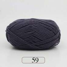 1卷50克5股混纺牛奶色腈纶纱线，100%腈纶柔软纱线，适合DIY编织包包、围巾、帽子、毛衣、玩偶（多种颜色可选）